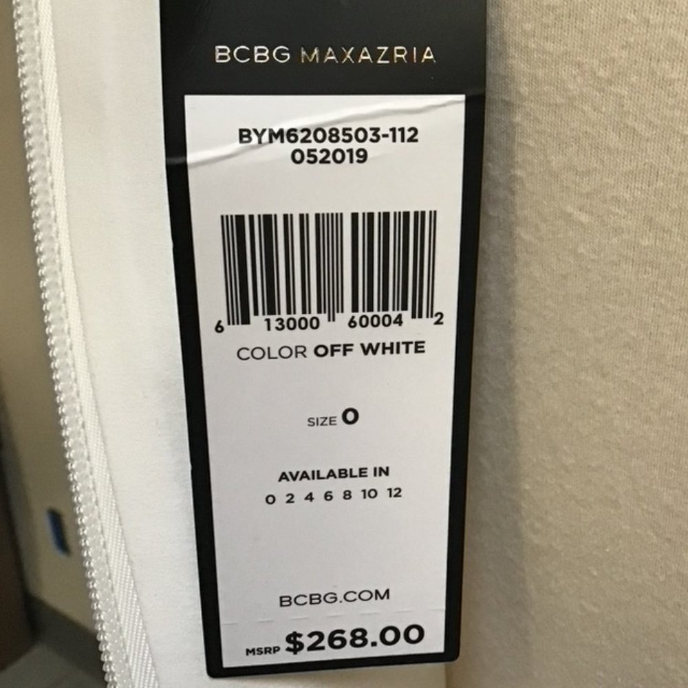 BCBGMAXAZRIA Asymmetrical Dress in Off White - Picture 8 of 8